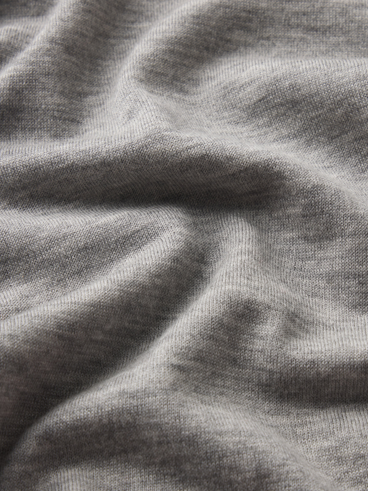 Superfine Polo Sweater -- Light Grey Melange