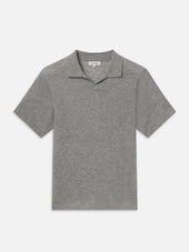 Superfine Polo Sweater -- Light Grey Melange