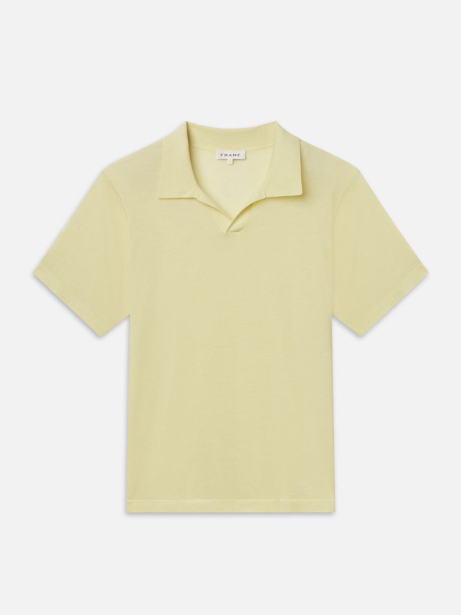 Superfine Polo Sweater -- Pale Yellow