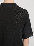 Open Stitch Cardigan -- Black