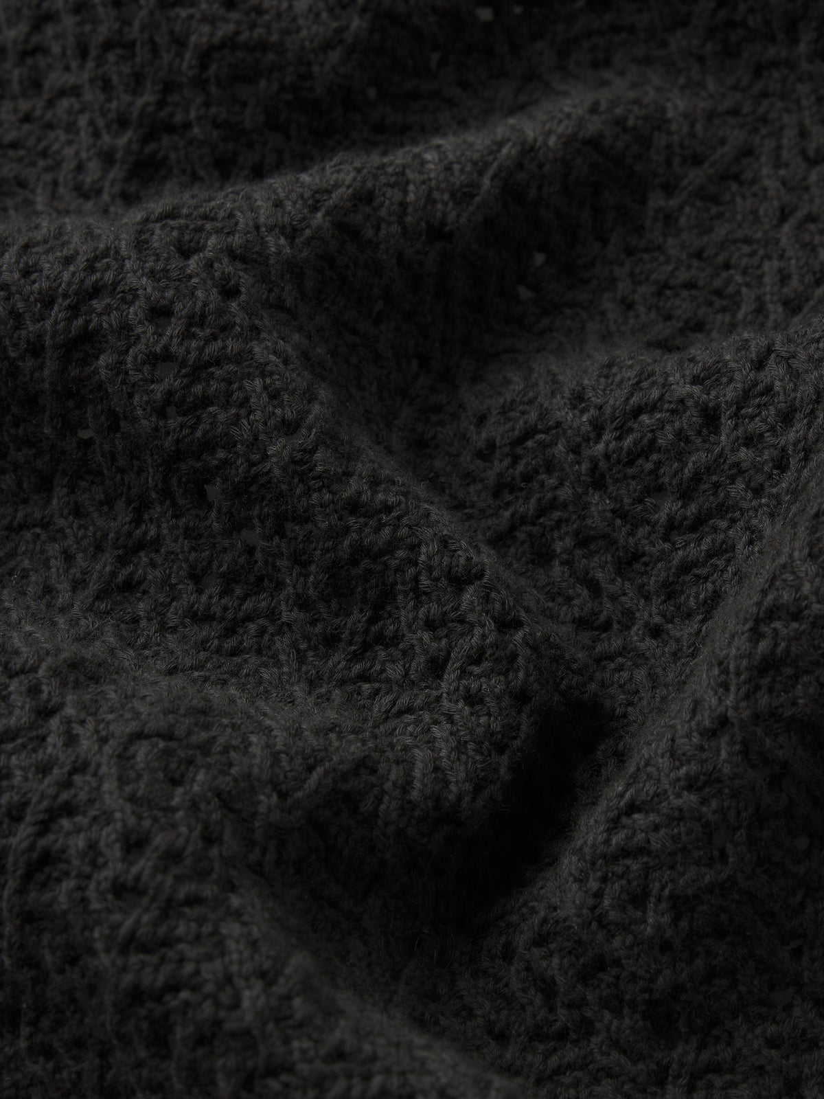 Open Stitch Cardigan -- Black