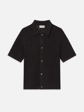 Open Stitch Cardigan -- Black
