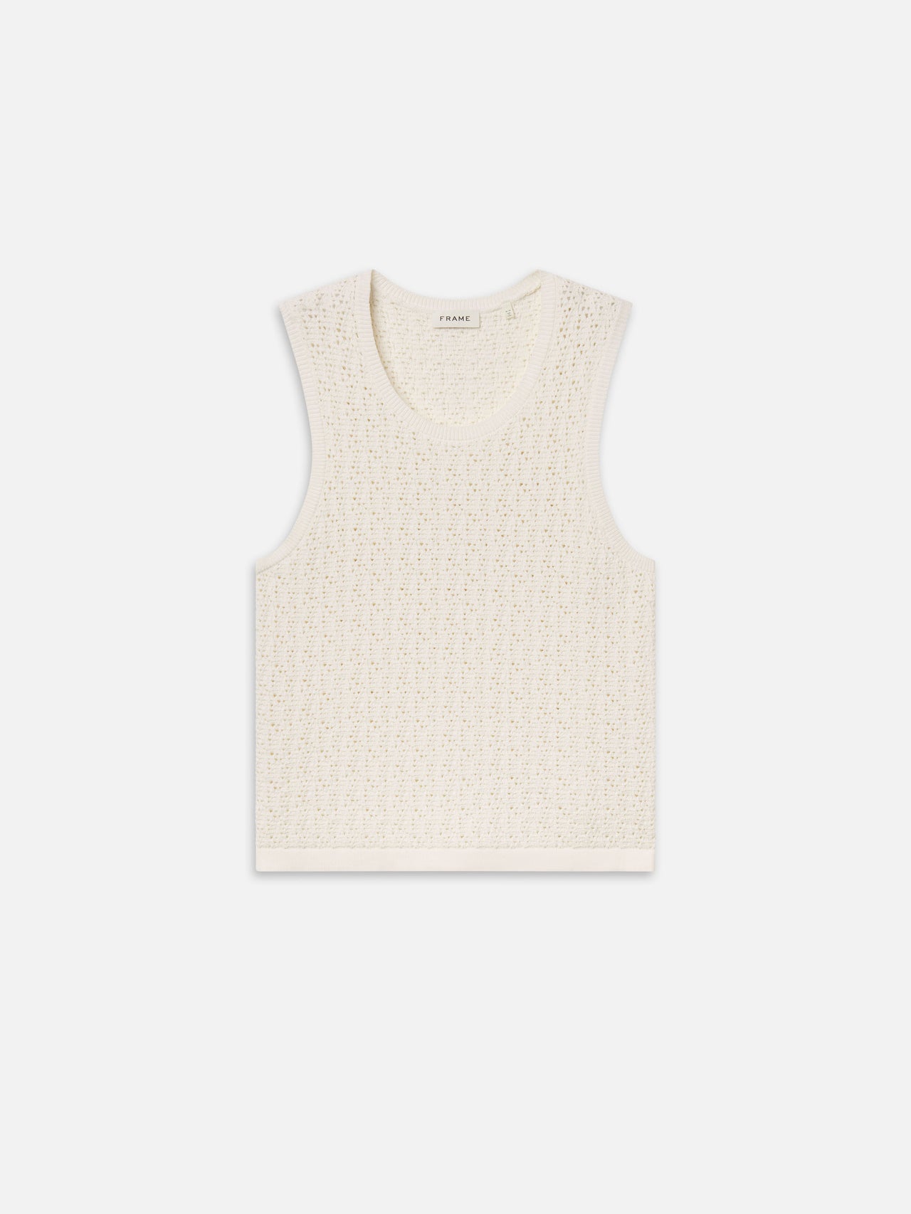 Open Stitch Tank -- Off White