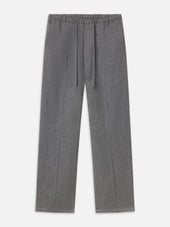 Easy Wide Leg Trousers -- Grey Melange