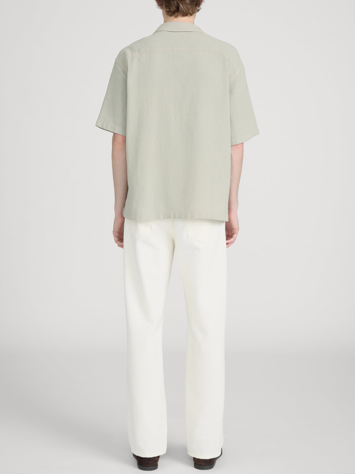Textured S/S Shirt -- Moss Green