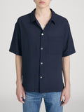 Textured S/S Shirt -- Navy