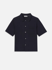 Textured S/S Shirt -- Navy