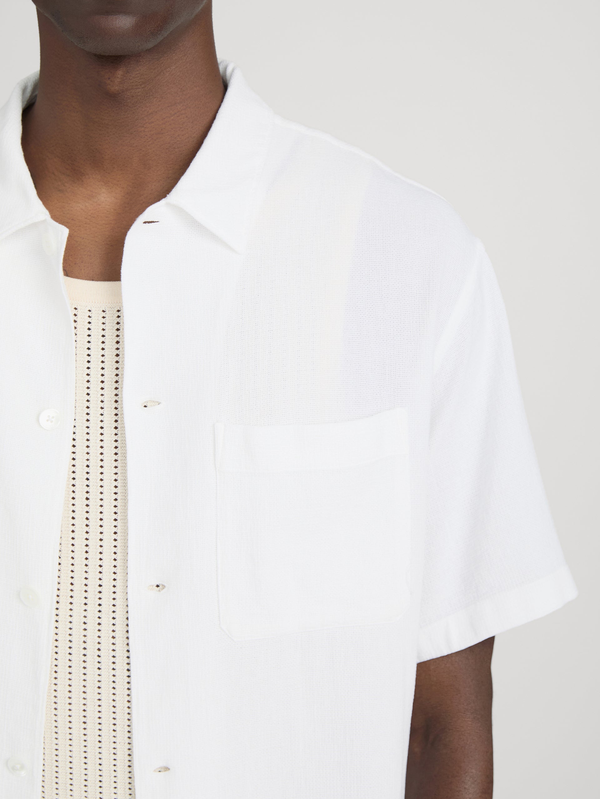 Open Weave Shirt -- White