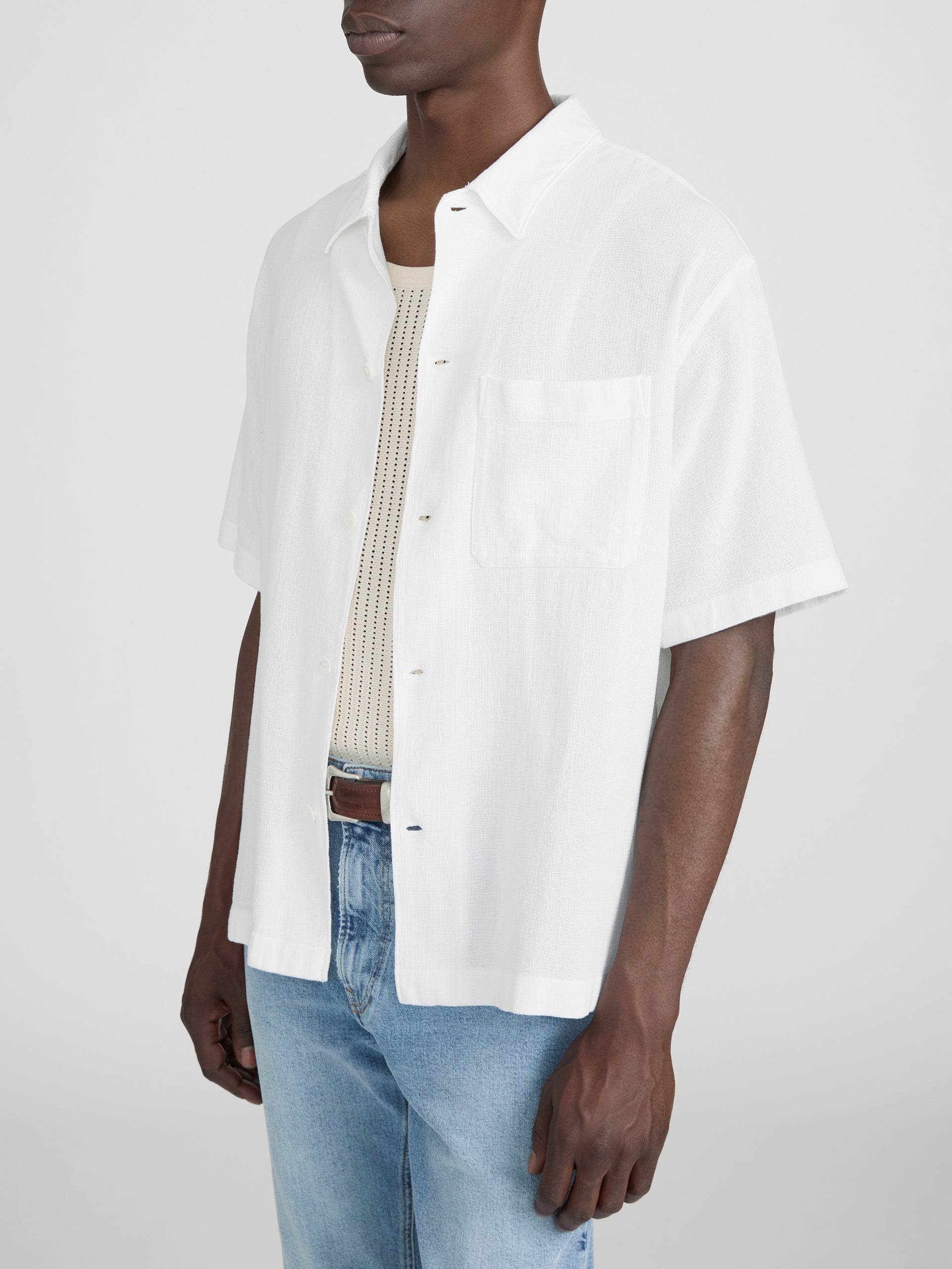 Open Weave Shirt -- White