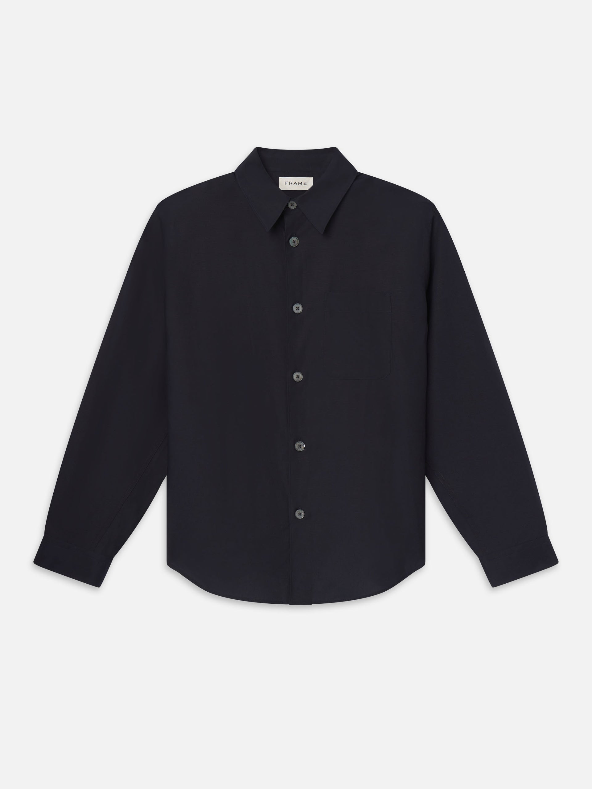 Linen Shirt -- Dark Navy