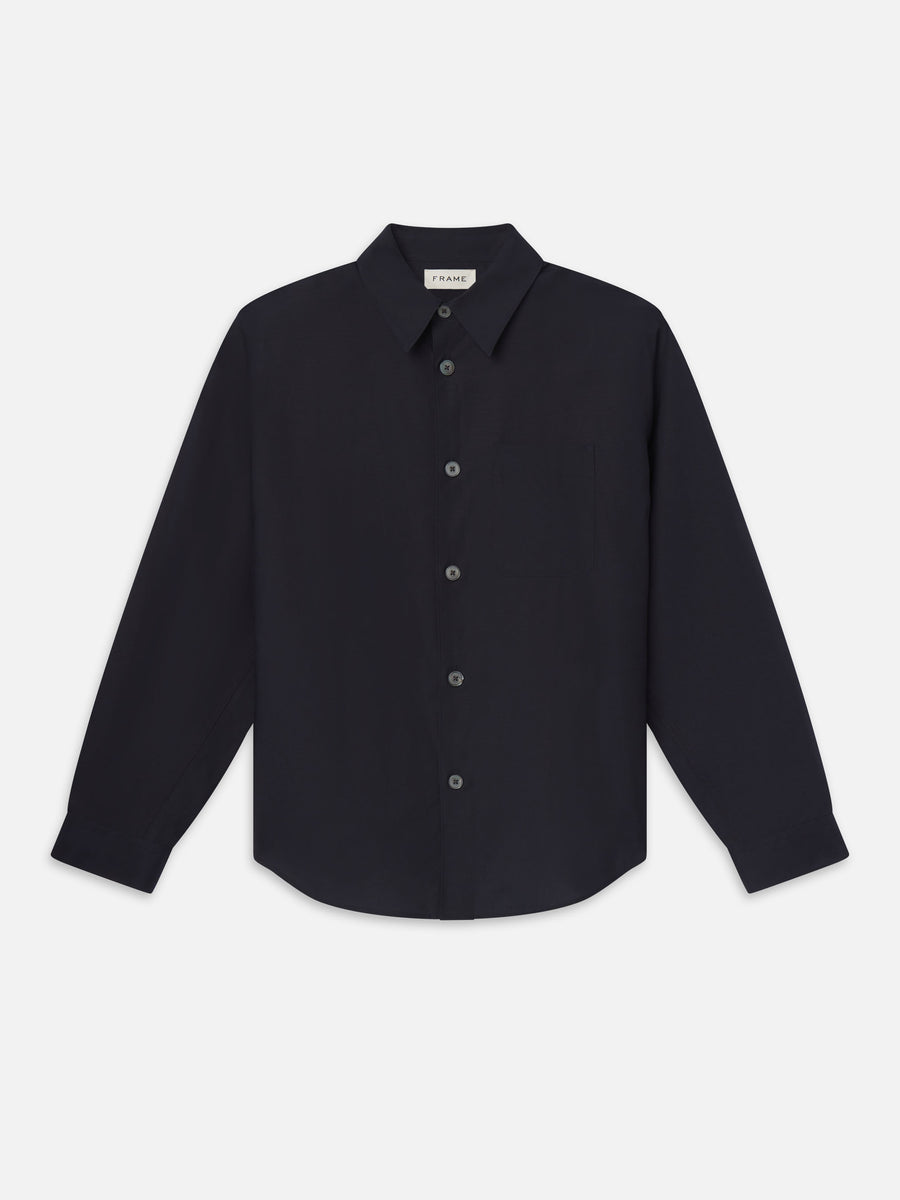 Linen Shirt -- Dark Navy