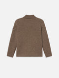 The Society Archive Zip-Up Cardigan Sweater -- Mocha