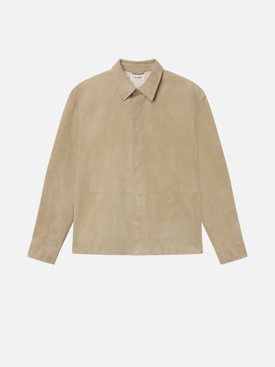 Suede Shirt -- Oxford Beige