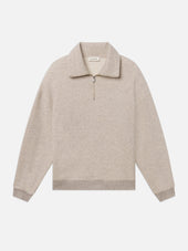 Relaxed Zip Up Sweatshirt -- Heather Grey