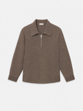 Retro Polo Sweater -- Soft Taupe