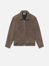 Suede Bomber -- Warm Beige