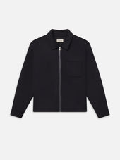 Double Face Zip Shirt Jacket -- Dark Navy
