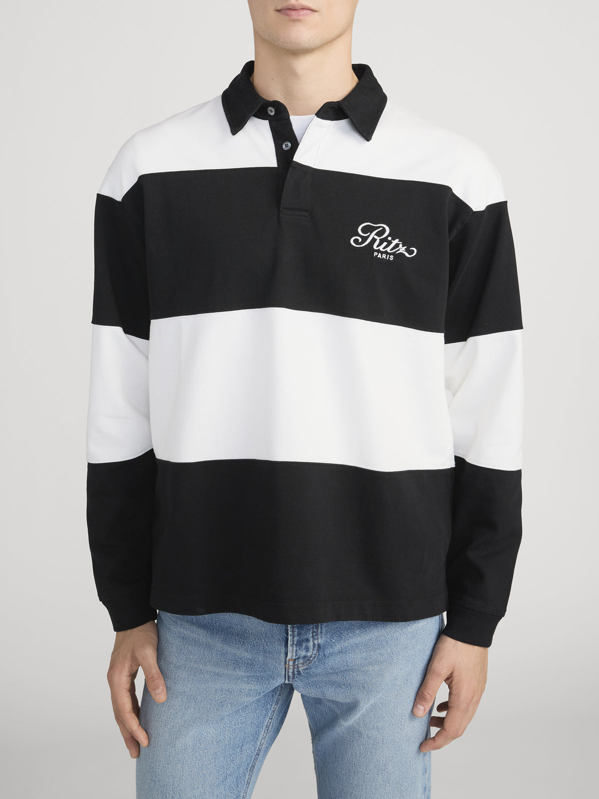 Ritz Polo Front Detail On Model