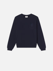 Ritz Unisex Tonal Logo Crewneck -- Dark Navy