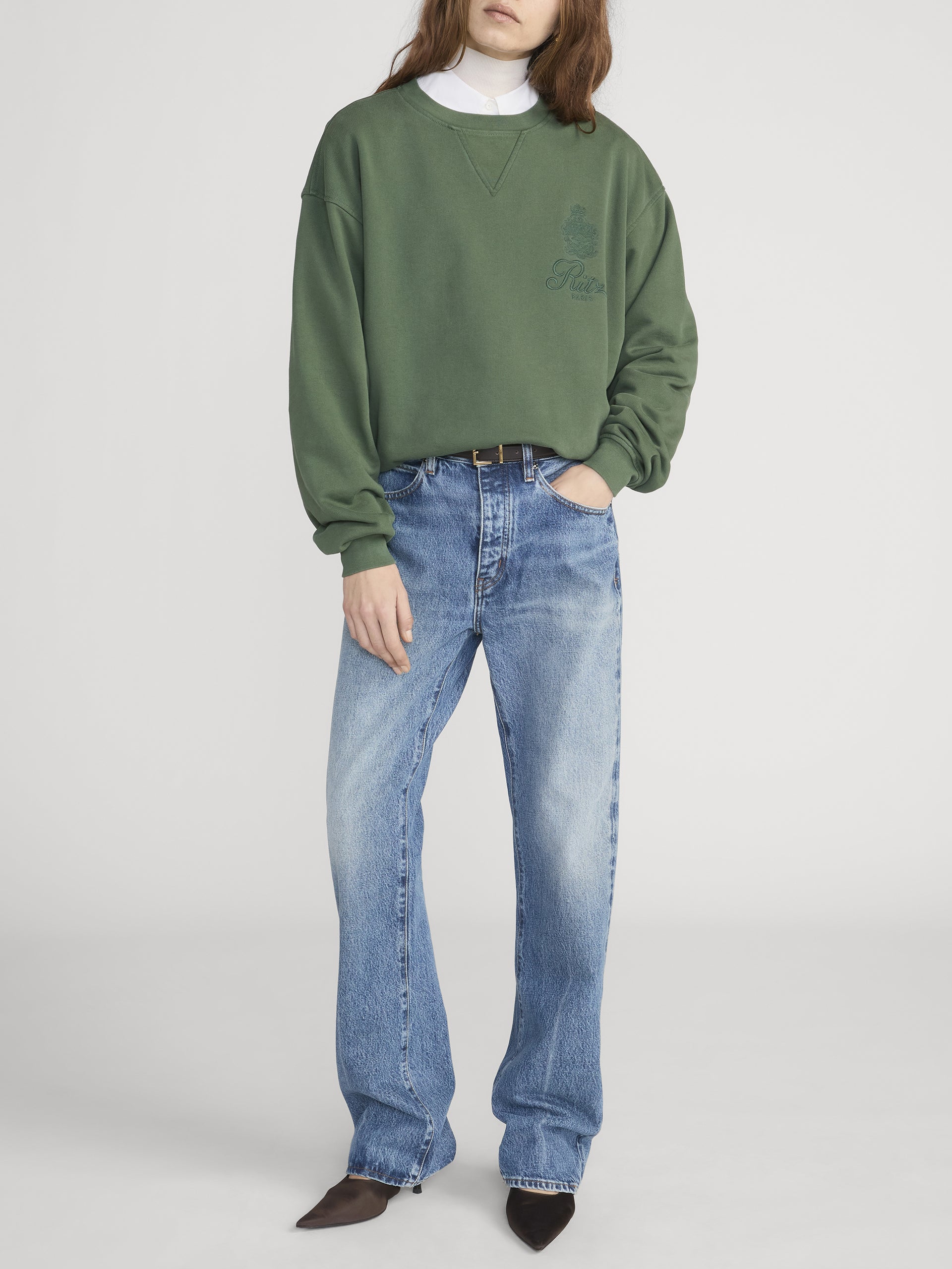 Ritz Crewneck Front On Model