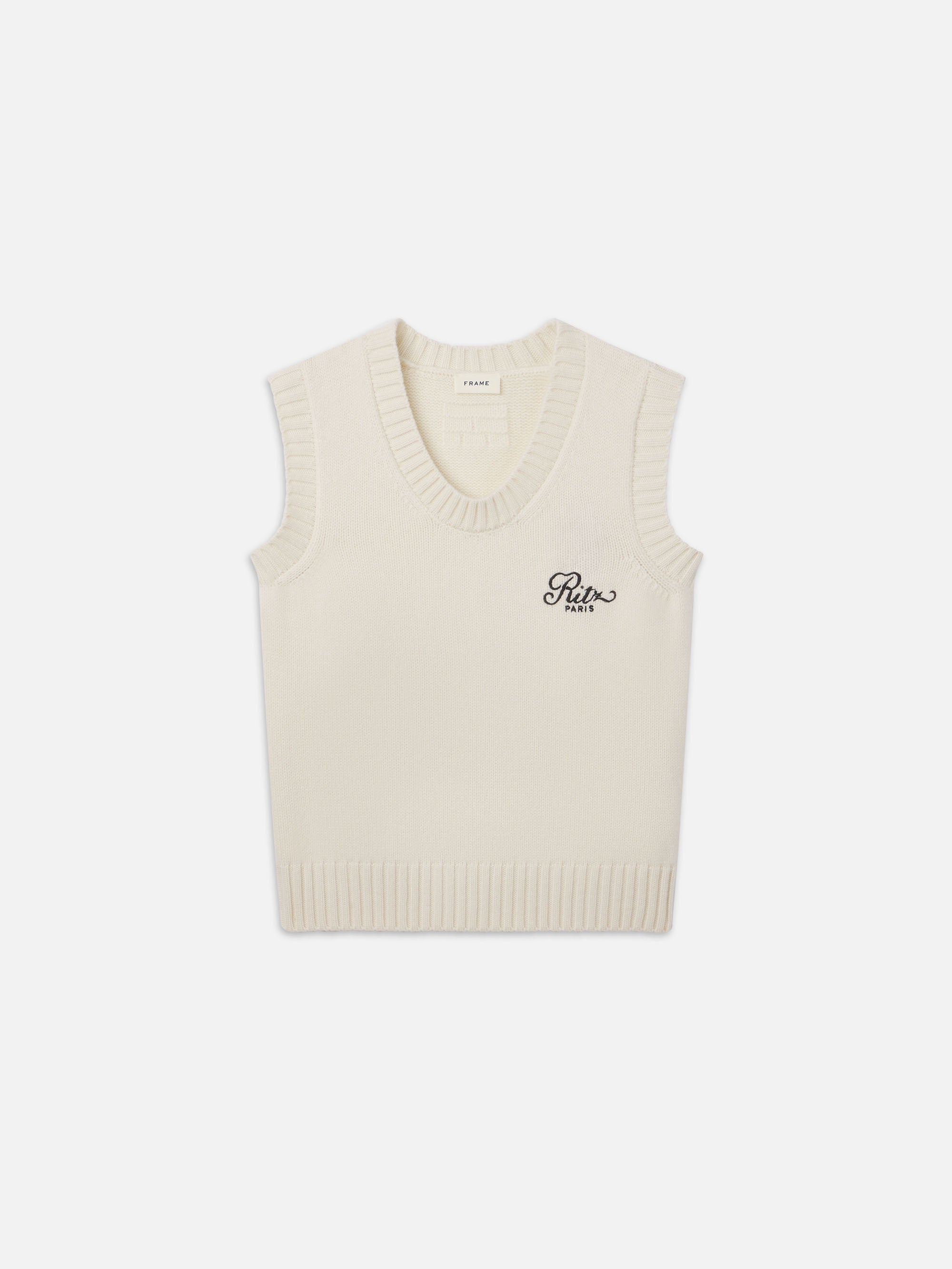 RITZ CASHMERE SWEATER VEST CREAM