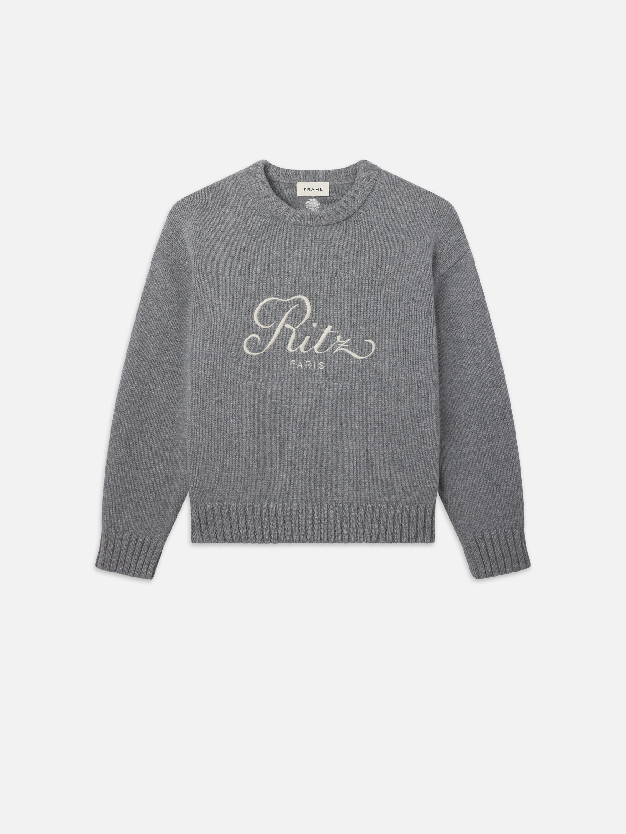RITZ UNISEX CASHMERE SWEATER GREY MELANGE