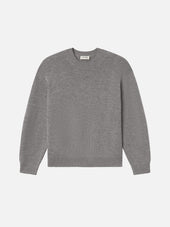 Suede Patch Sweater -- Heather Grey