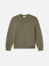 Suede Patch Sweater -- Light Taupe