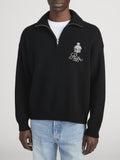 Ritz Half Zip Front Detail On Model
