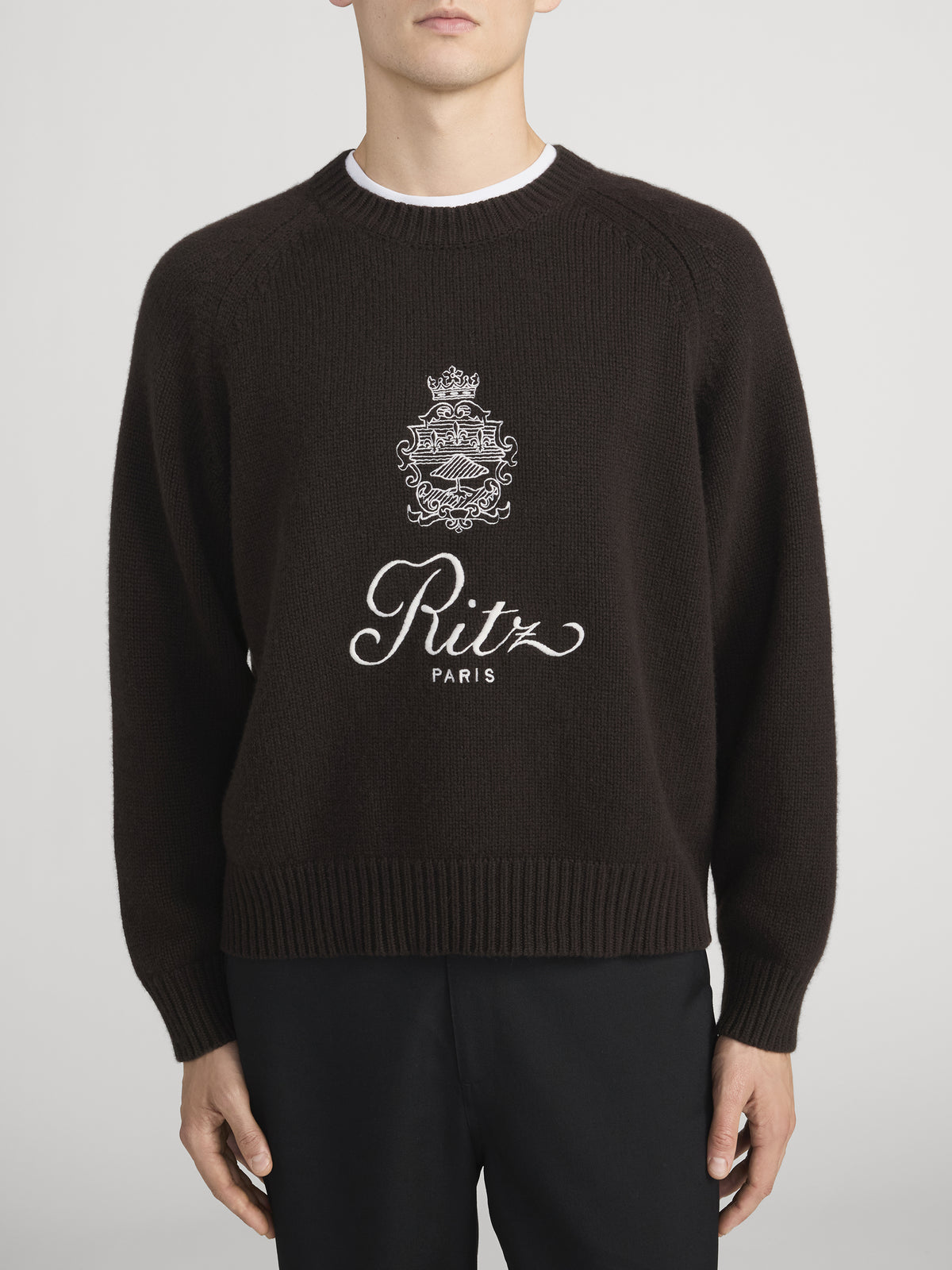 Ritz Sweater On Model Front Detail