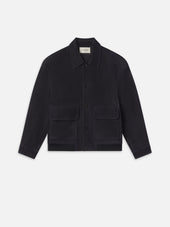 Suede Blouson -- Dark Navy
