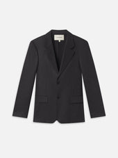Single Breasted Blazer -- Dark Charcoal