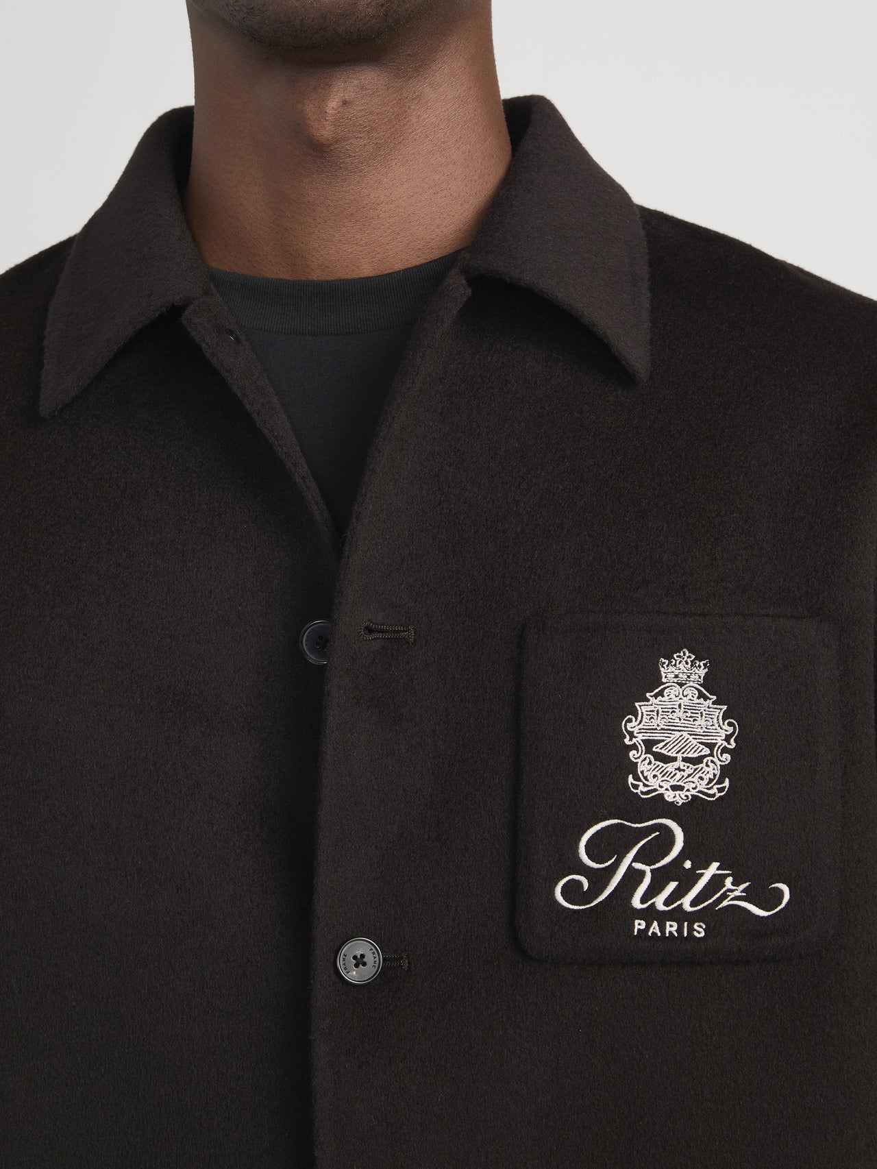 Ritz Overshirt Pock Detail Front On Model