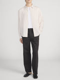Relaxed Cotton Trousers -- Washed Black