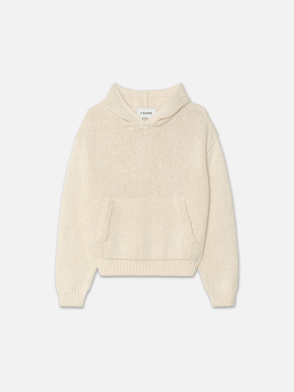 Chunky Hoodie Sweater -- White Canvas