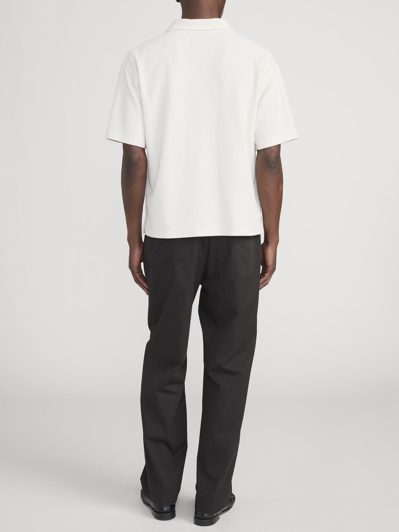 Textured Polo -- Light Stone