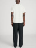 Jacquard Stripe Tee -- Cream/ Mauve Stripe