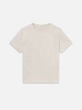 Jacquard Stripe Tee -- Cream/ Mauve Stripe