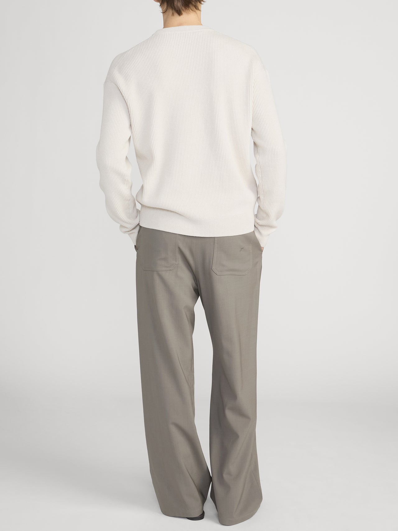 Easy Wide Leg Trousers -- Smoky Green