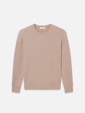 Ribbed Crewneck Sweater -- Light Mauve