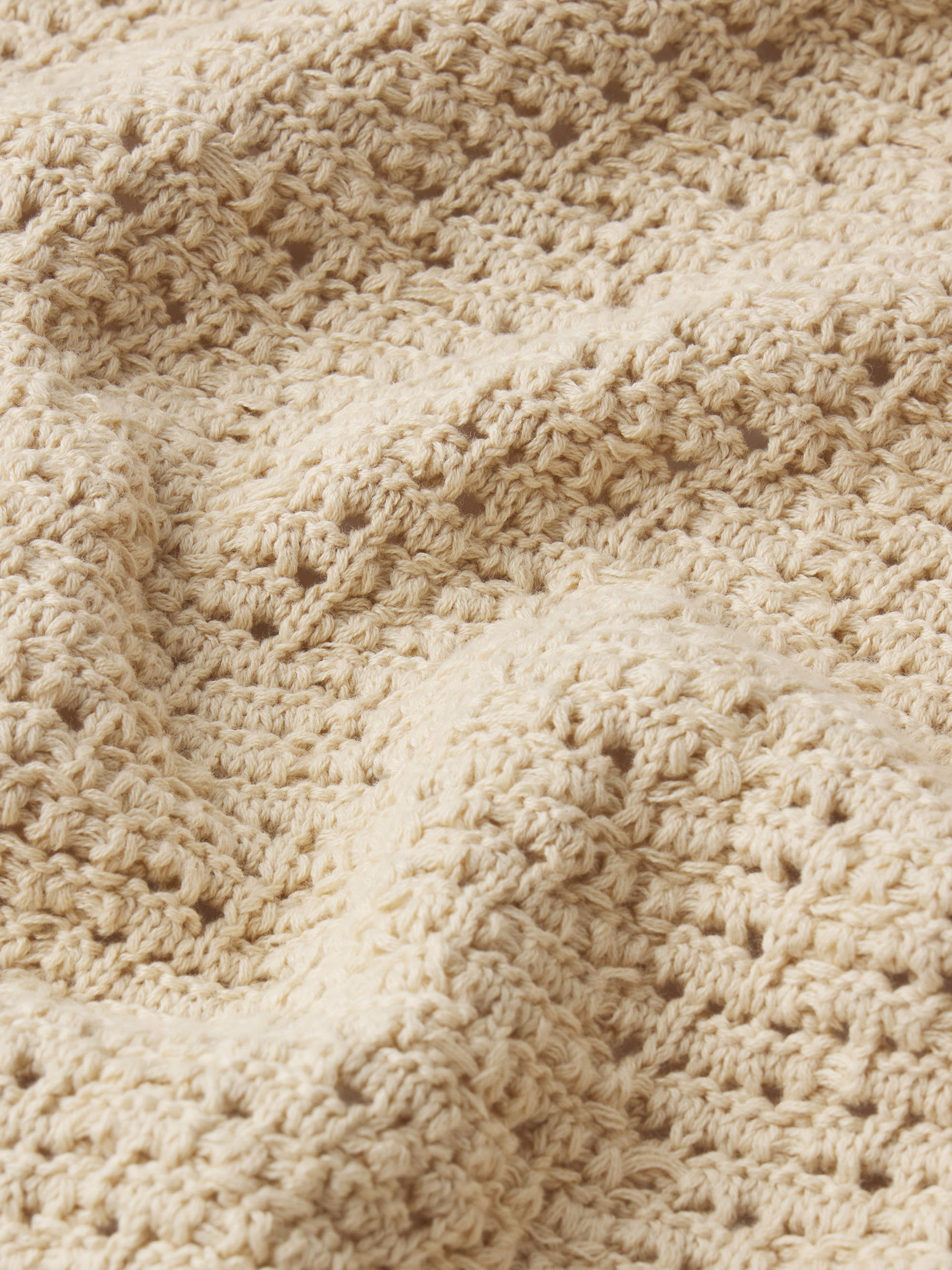 Crochet Sweater -- Light Stone