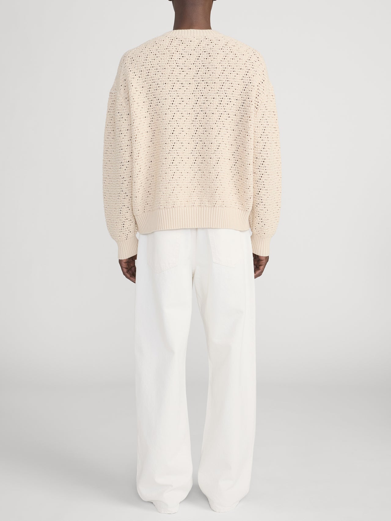 Crochet Sweater -- Light Stone