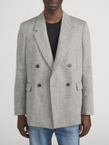 Retro Double Breasted Blazer -- Grey Multi