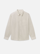 Relaxed Shirt -- Warm Beige Stripe