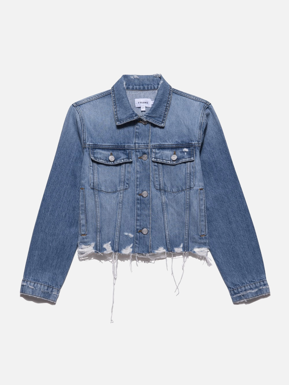 Le Vintage Jacket Raw Hem in Rossum Rips