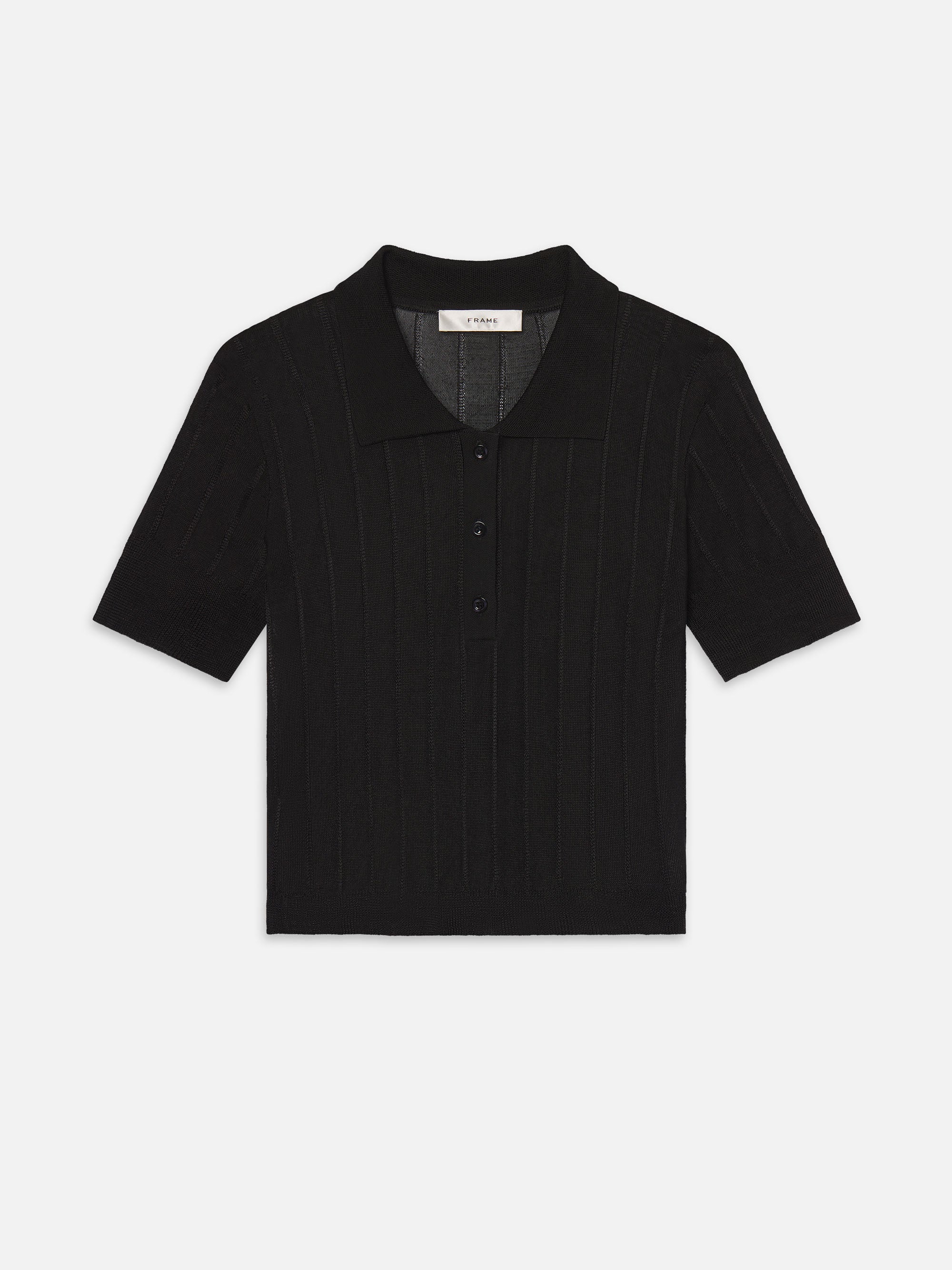 THE RIBBED POLO BLACK