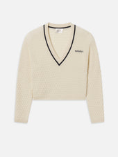 Sotheby’s Women's V-Neck Sweater -- Cream