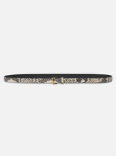 The Petite Square Buckle Belt -- Snakeskin