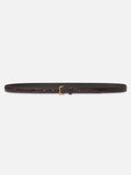 The Petite Square Buckle Belt -- Pomegranate Croc
