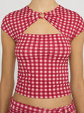 The Casino Top -- Red Check